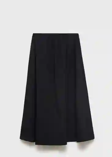 Falda Creta Negro Talla M Mujer Mango
