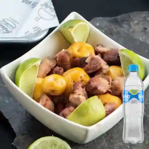 Combo Chicharrón con Papas + Brisa Sin Gas 600ML