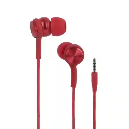Audífonos Magnéticos de Cable Metal Mod Pa506 Rojo Miniso