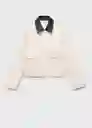 Chaqueta Cazadora Amelia Crudo Talla S Mujer Mango