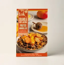 Granola Lok Premium Products Frutos Amarillos Piña Mango Uchuva (350 Gr)