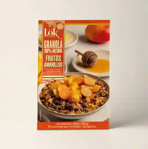 Lok Granola Premium Products Frutos Amarillos Piña Mango Uchuva