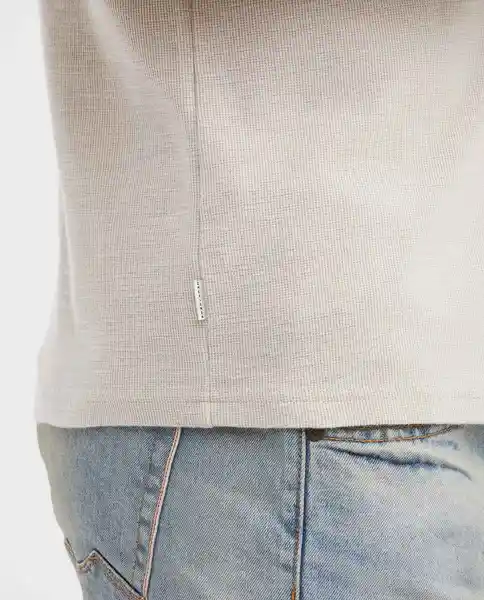 Camiseta Long Sleeve Masculino Beige Pomez Claro T L Chevignon