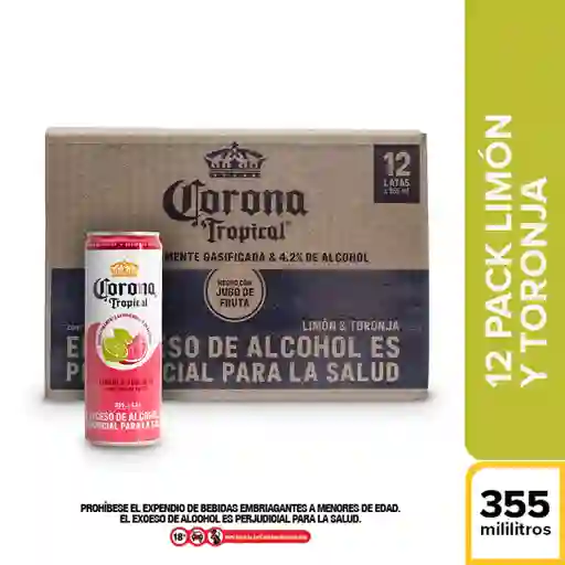 Corona Tropical Limón y Toronja - Lata 355ml x12