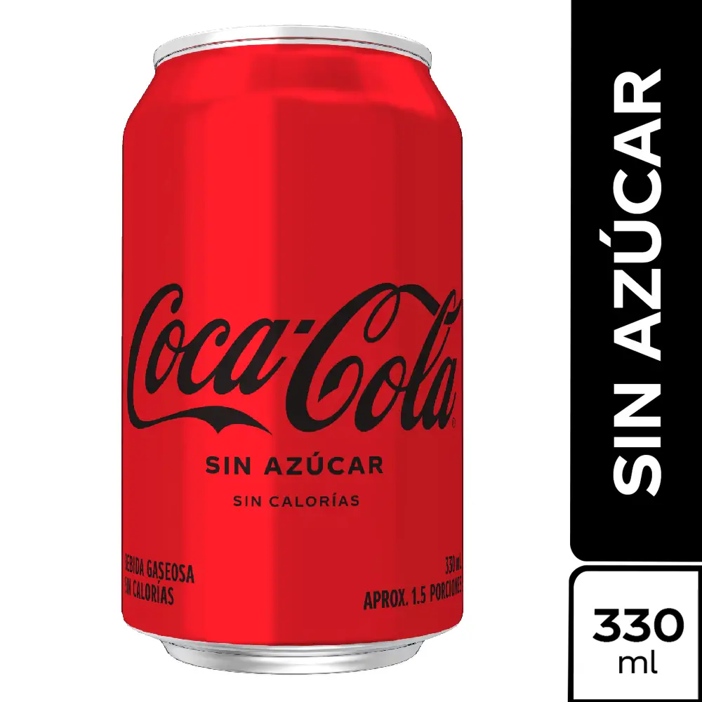 Coca-Cola Sin Azúcar Gaseosa sin Calorías en Lata