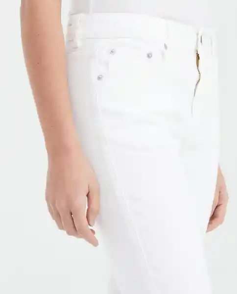 Jean High Rise Cosmo Mujer Blanco Crudo Amento Claro 5 Chevignon