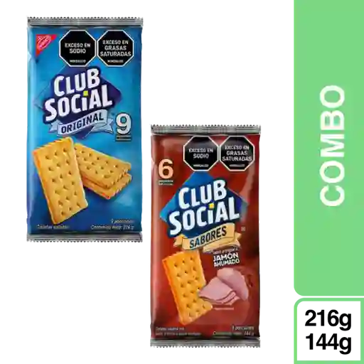 Combo Club Social Original + Club Social Jamon