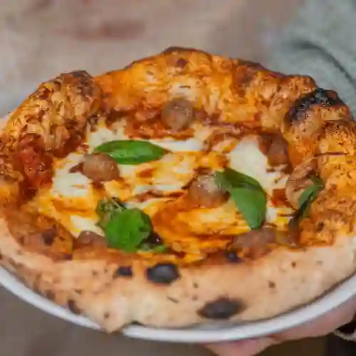 Pizza Mozzarella y Albondigas