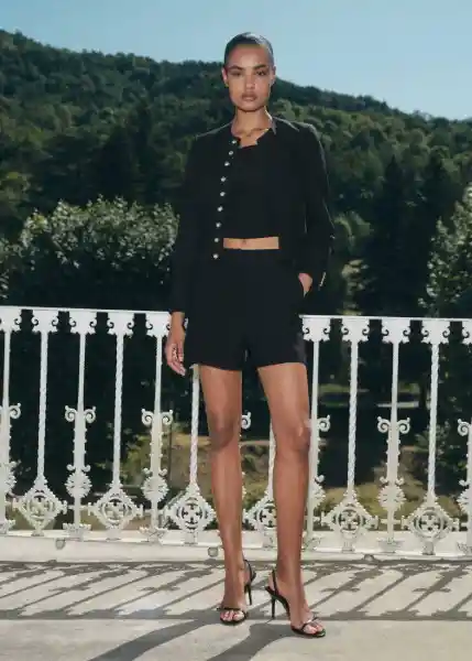 Chaqueta Grace Negro Talla M Mujer Mango