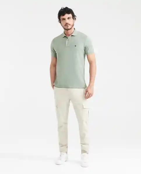 Camiseta Polo Clasic Verde Velado Medio L Chevignon