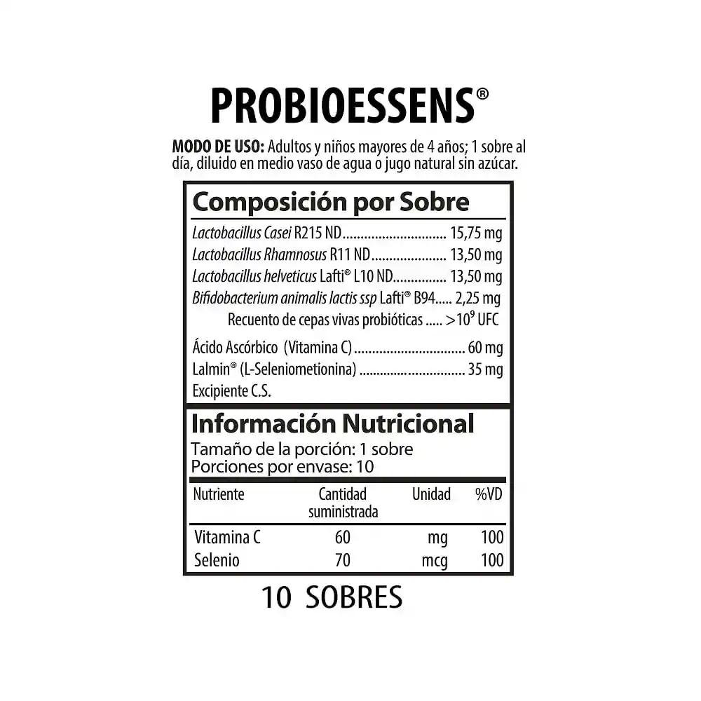 Nutrabiotics Suplemento Dietario Probioessens