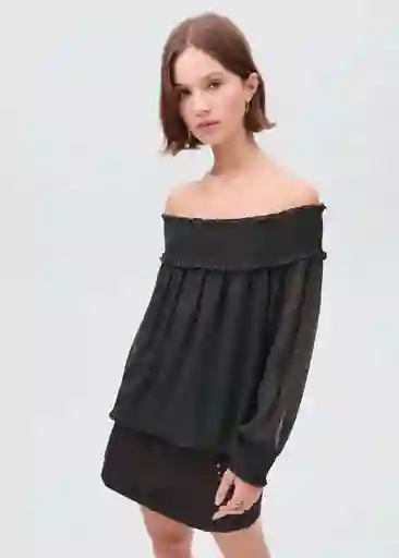 Blusa Julia Antracita Talla 19 Teen Niñas Mango