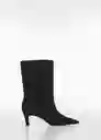 Botines Hiro Negro Talla 40 Mujer Mango