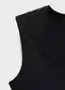 Top Rayo Negro Talla XS Mujer Mango