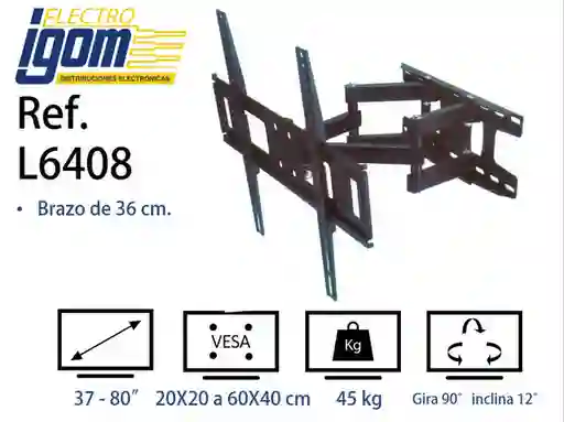 Imount Soporte Brazo Móvil Para Tv 37 – 80"