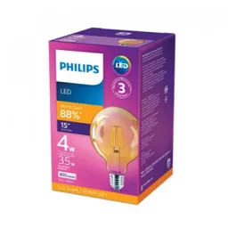 Philips Bombillo Led Vintage Luz Cálida 4W Sku 197396. Sku 8718699621582