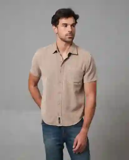 Camisa Hombre Beige Talla M 119G007_BEI161315 Rifle