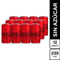 12 x Gaseosa Coca-Cola Sin Azúcar 235ml