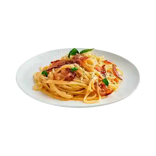 Spaguettis Pollo Carbonara