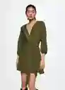 Vestido Amelie-W Khaki Talla Xs Mujer Mango