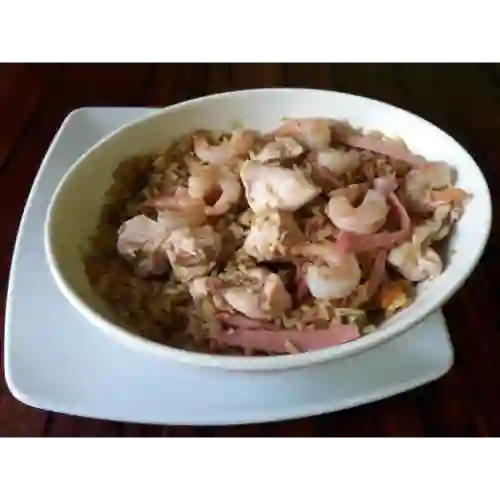 Arroz Camaron, Pollo y Jamon y Raices