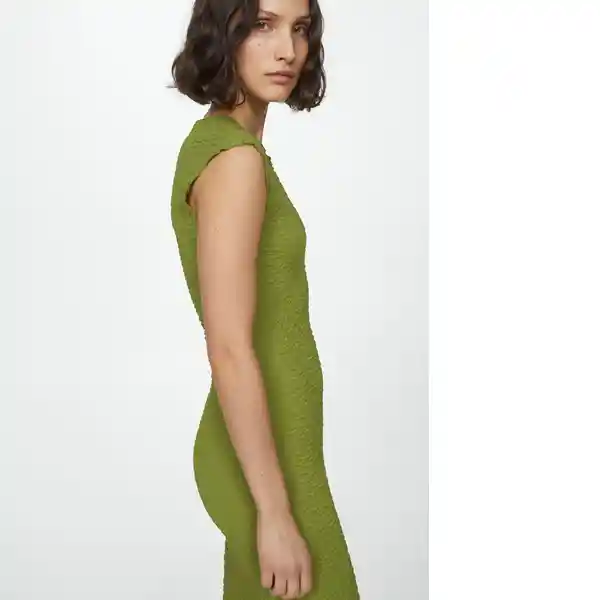 Vestido Meringue Verde Talla L Mujer Mango