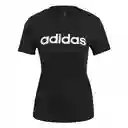 Adidas Camiseta Manga Corta W Lin Lifestyle de Mujer Negro T M