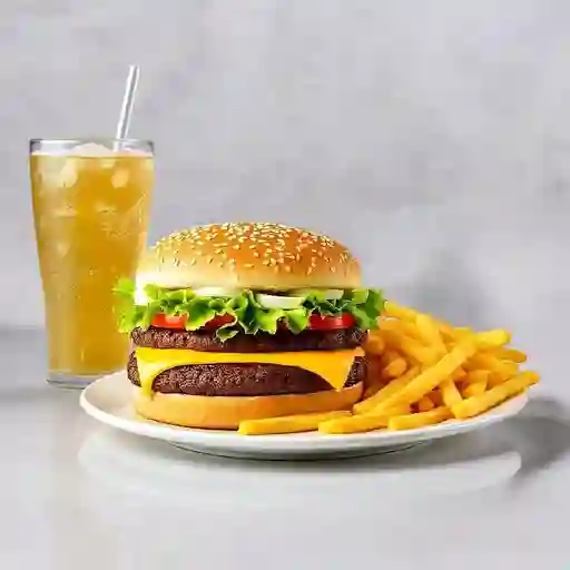 Combo Hamburguesa Doble Chedar