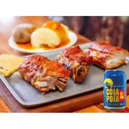 Combo Costillas Bbq + Cola y Pola 330 ml
