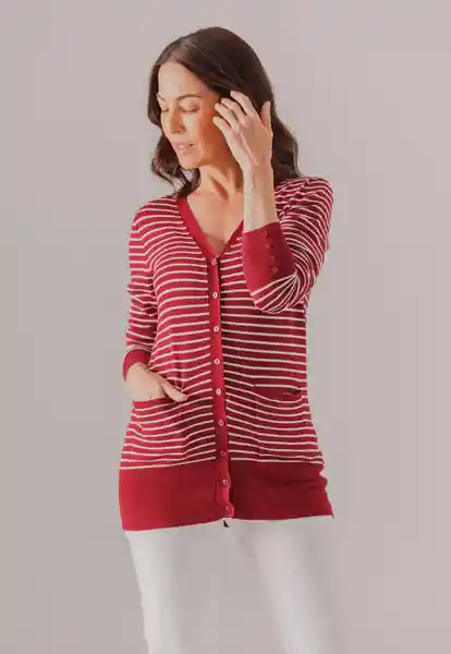 Cárdigan Mujer Vino Talla S Bluss