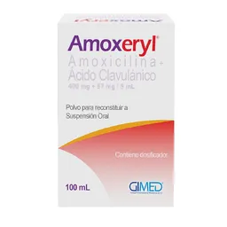 Amoxeryl Amoxicilina/acido Clavulanico 400/57 Mg/5 Ml Polvo Para Preparar