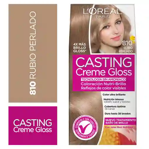 Casting Creme Gloss Tinte Capilar Tono 810 Rubio Perlado