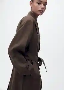 Abrigo Trench Beirut Marrón Talla M Mujer Mango