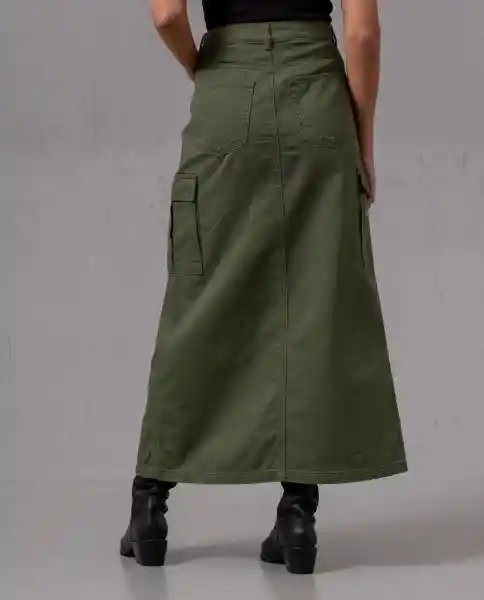 Falda Cargo Mujer Verde Olivino Oscuro Talla 6 74953 Rifle