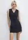 Vestido Avayax Azul Talla S Mujer Mango