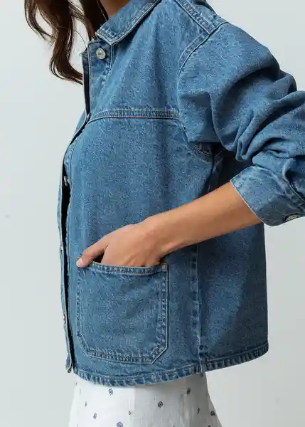Chaqueta Glowie Mujer Azul Indigo Medio Talla L Naf Naf