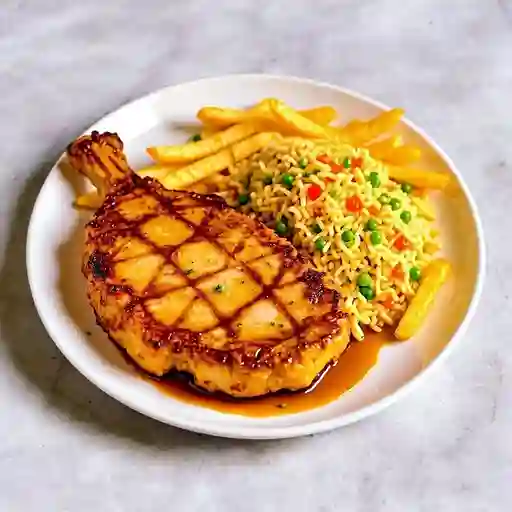 Chuleta de Cerdo Al Ajillo