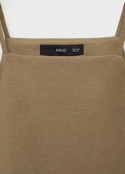 Top Catleen Khaki Talla L Mujer Mango