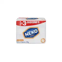 Jabón en barra antibacterial NEKO® AVENA 110g X3