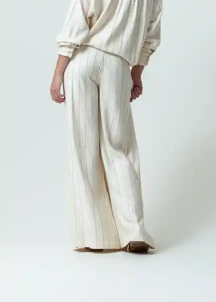 Pantalón Yaiza Mujer Crudo Marfil Claro Talla 8 032G309 Naf Naf