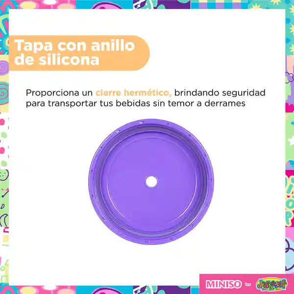 Vaso de Plástico Distroller Series Pitillo Rosa 640 mL Miniso