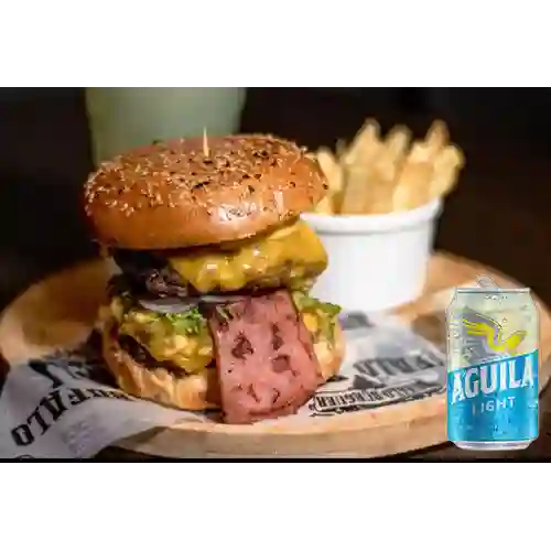 Combo Buffalo Doble Carne + Aguila Light Lta 330ml