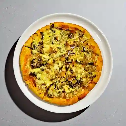 Pizza Pollo Champiñones para Compartir