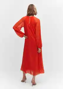 Vestido Blanca-a Rojo Talla XS Mujer Mango