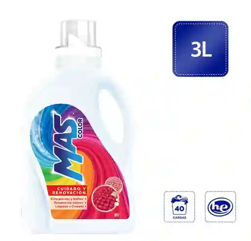Mas Color Detergente Líquido Colores Intensos Renovación Activa