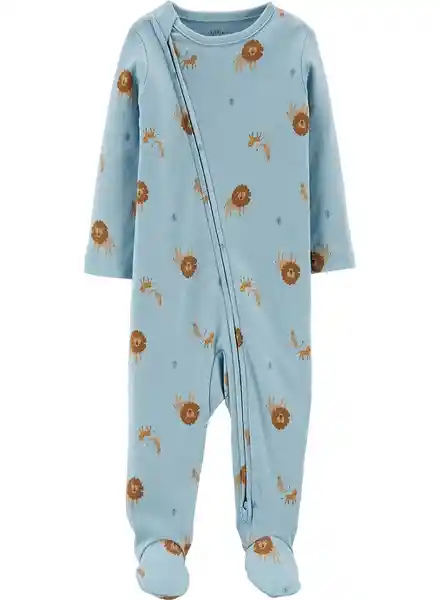 Carters Pijama Algodón Azul Leoncitos Talla 6 Meses