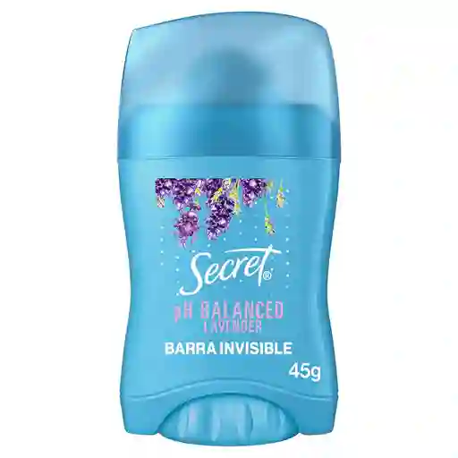 Desodorante Antitranspirante Mujer Secret Barra Invisible pH Balanced Lavanda 45 g