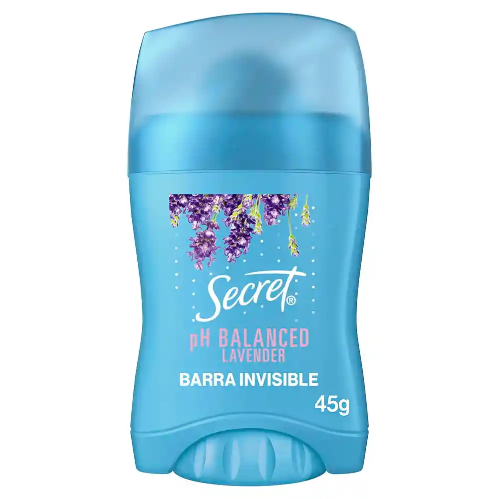 Desodorante Antitranspirante Mujer Secret Barra Invisible pH Balanced Lavanda 45 g