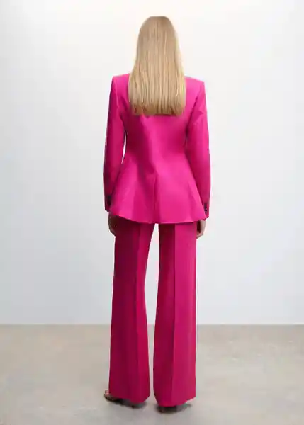 Blazer Americana Smart Fucsia Talla L Mujer Mango