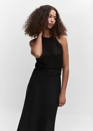 Top Fusta Negro Talla S Mujer Mango